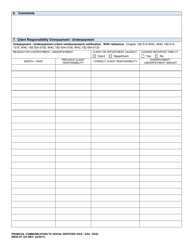 DSHS Form 07-104 Financial Communication to Social Services - Washington, Page 2