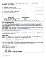 DSHS Form 07-106 Ccsp Eligibility Letter (Child Care Subsidy Program) - Washington, Page 2