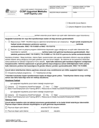 Document preview: DSHS Form 07-106 Ccsp Eligibility Letter (Child Care Subsidy Program) - Washington (Turkish)