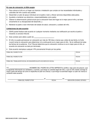 DSHS Formulario 09-004C Acuerdo De Colocacion Voluntaria (VPA) Para Nino O Joven Con Discapacidades Del Desarrollo - Washington (Spanish), Page 2