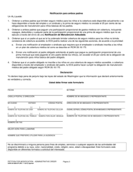 DSHS Formulario 09-280B Peticion De Modificacion &quot; Orden Administrativa - Washington (Spanish), Page 3