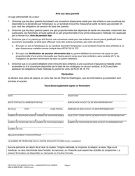 DSHS Form 09-280B Petition for Modification - Administrative Order - Washington (French), Page 3