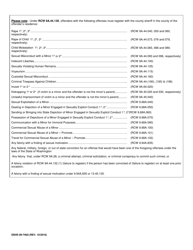 DSHS Form 09-746A Dshs Sex/Kidnapping Offender Preregistration - Washington, Page 2