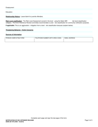 DSHS Form 09-747A Notification of Sex Offender Release - Washington, Page 3