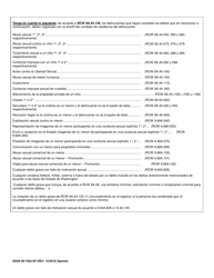 DSHS Formulario 09-746A Registro Previo De Delincuentes Sexuales/De Secuestro En Dshs - Washington (Spanish), Page 2