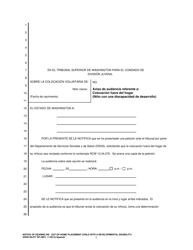 Document preview: DSHS Formulario 09-877 Aviso De Audiencia Referente a: 10 Colocacion Fuera Del Hogar (Nino Con Una Discapacidad De Desarrollo) - Washington (Spanish)