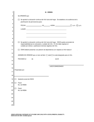 DSHS Formulario 09-878 Orden Que Aprueba El Cuidado Fuera Del Hogar Continuado (Nino Con Una Discapacidad De Desarrollo) - Washington (Spanish), Page 2