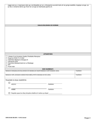 DSHS Form 09-893 Periodic Review of Individual Service Plan - Washington (Somali), Page 3