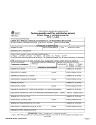 Document preview: DSHS Formulario 09-893 Revision Periodica Del Plan Individual De Servicio (Dda) - Washington (Spanish)