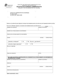 Document preview: DSHS Formulario 10-238 Solicitud De Audiencia Administrativa - Washington (Spanish)