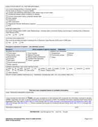 DSHS Form 10-234A Individual With Complex Behaviors - Washington, Page 2