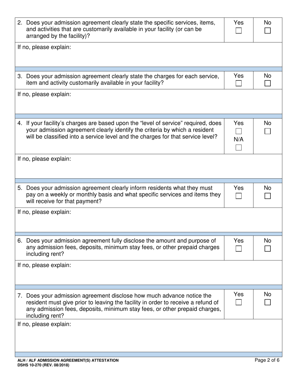 DSHS Form 10-270 - Fill Out, Sign Online and Download Printable PDF ...