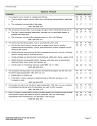 DSHS Form 09-995 Companion Home Evaluation and Review - Washington, Page 17