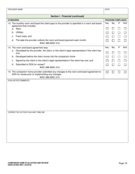 DSHS Form 09-995 Companion Home Evaluation and Review - Washington, Page 19