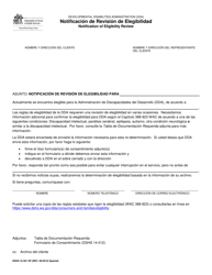 Document preview: DSHS Formulario 10-301 Notificacion De Revision De Elegibilidad - Washington (Spanish)