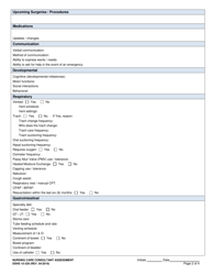 DSHS Form 10-339 Nursing Care Consultant Assessment - Washington, Page 2