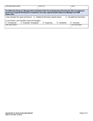 DSHS Form 10-331 Dda Mortality Review Provider Report - Washington, Page 4