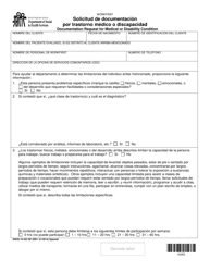 DSHS Formulario 10-353 Solicitud De Documentacion Por Trastorno Medico O Discapacidad - Washington (Spanish), Page 2