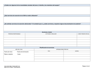 DSHS Formulario 10-471 Plan De Atencion Del Equipo De Nino Y Familia (Cft) - Washington (Spanish), Page 2