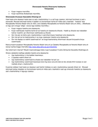 DSHS Form 10-505 Limitation Extension Task Explanation - Washington (Somali), Page 3