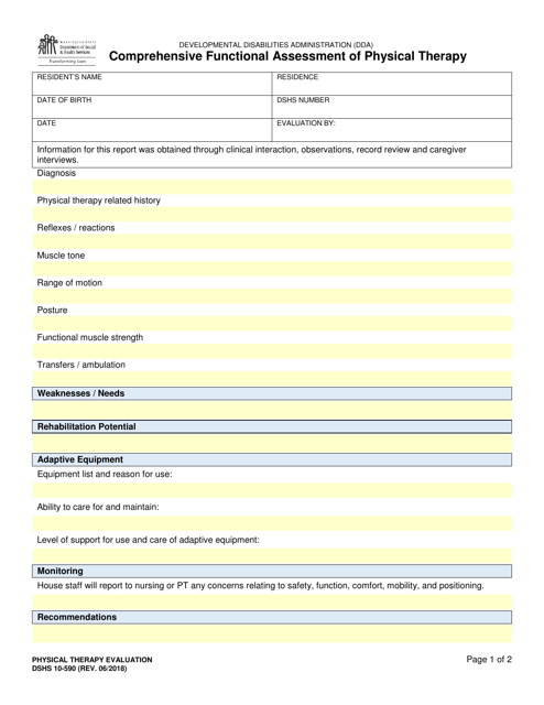 DSHS Form 10-590  Printable Pdf
