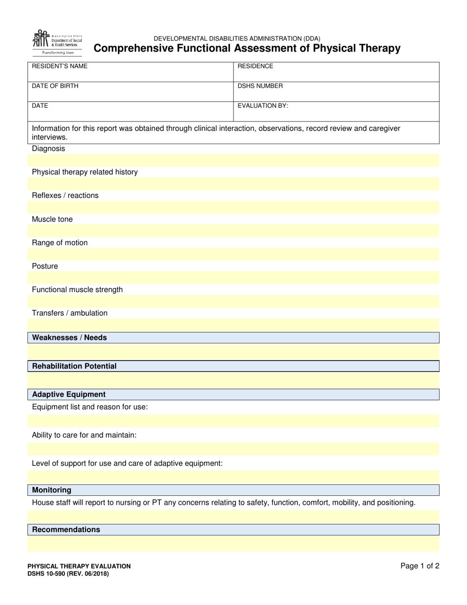 Dshs Form 10 590 Fill Out Sign Online And Download Printable Pdf Washington Templateroller 3954