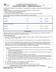 Document preview: DSHS Form 10-573 Planned Action Notice - Pre-admission Screening and Resident Review (Pasrr) Determination - Washington
