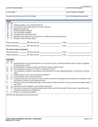 DSHS Form 10-617 Attachment G Ccrss Home Environment and Safety Worksheet - Certified Community Residential Services and Supports - Washington, Page 3