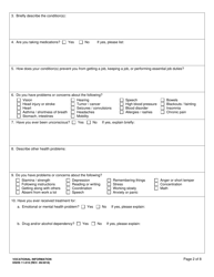 DSHS Form 11-019 Vocational Information - Washington, Page 2