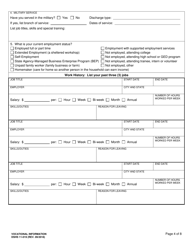 DSHS Form 11-019 Vocational Information - Washington, Page 4