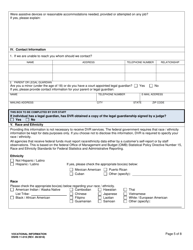 DSHS Form 11-019 Vocational Information - Washington, Page 5