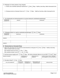 DSHS Form 11-019 Vocational Information - Washington (Somali), Page 3