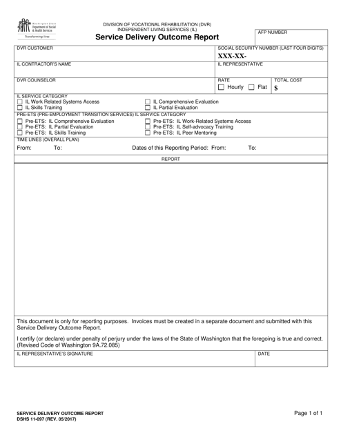 DSHS Form 11-097  Printable Pdf