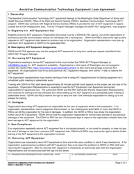 DSHS Form 11-066 Assistive Communication Technology Request - Washington, Page 2
