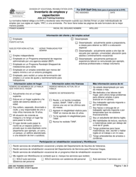Document preview: DSHS Formulario 11-133 Inventario De Empleos Y Capacitacion - Washington (Spanish)