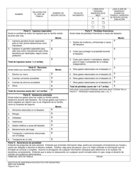 DSHS Formulario 12-207 Solicitud De Asistencia En Efectivo Por Desastres - Washington (Spanish), Page 2