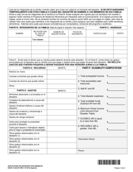 DSHS Formulario 12-206 Solicitud De Beneficios Alimenticios Por Desastres - Washington (Spanish), Page 2