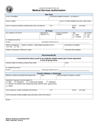 Document preview: DSHS Form 13-690 Medical Services Authorization (Juvenile Rehabilitation) - Washington