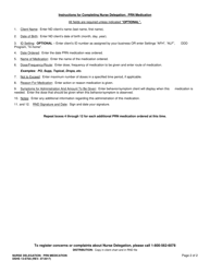 DSHS Form 13-678A Nurse Delegation - Prn Medication - Washington, Page 2