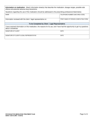 DSHS Form 13-815A Psychoactive Medication Treatment Plan - Washington, Page 2