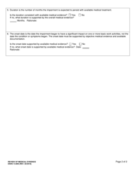 DSHS Form 13-899 Review of Medical Evidence - Washington, Page 2