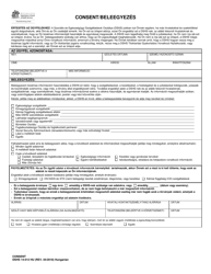 DSHS Form 14-012 Consent - Washington (Hungarian)