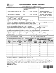 DSHS Form 14-001 Application for Cash or Food Assistance - Washington, Page 3