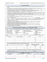 DSHS Formulario 14-001 SP Solicitud De Asistencia Alimenticia O De Dinero En Efectivo - Washington (Spanish), Page 4