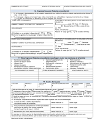 DSHS Formulario 14-001 SP Solicitud De Asistencia Alimenticia O De Dinero En Efectivo - Washington (Spanish), Page 5