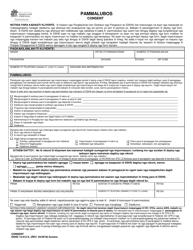 DSHS Form 14-012 Consent - Washington (Ilocano)