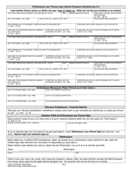 DSHS Form 14-057 Child Support Referral - Washington (French Creole), Page 2