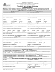 DSHS Form 14-057 Child Support Referral - Washington (Portuguese)