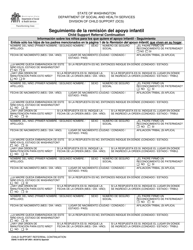 Document preview: DSHS Formulario 14-057D Seguimiento De La Remision Del Apoyo Infantil - Washington (Spanish)