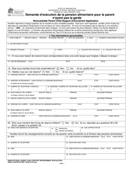Document preview: DSHS Form 14-057B Noncustodial Parent Child Support Enforcement Application - Washington (French)